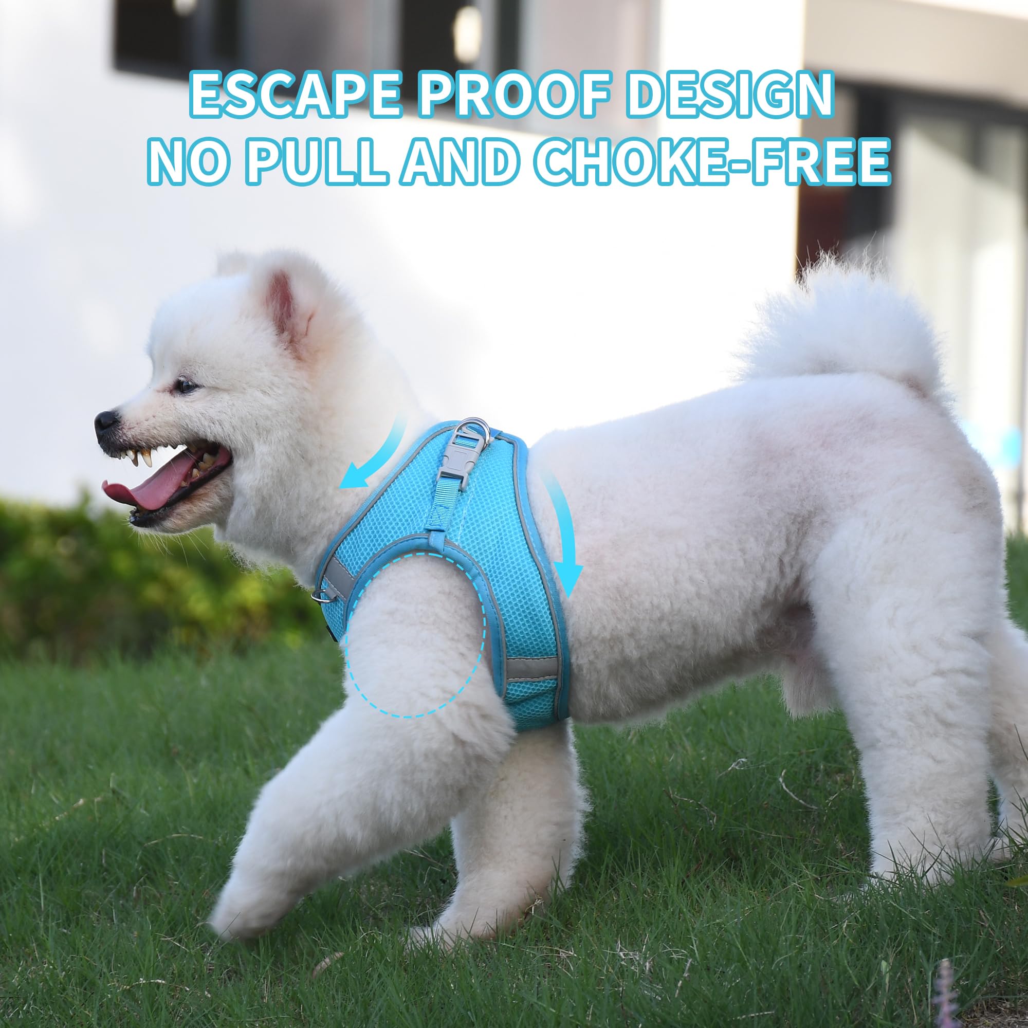 Aiitle Dog Harness For Medium Sized Dog, No-Pull Dog Vest With A Leash, Breathable Mesh, Reflective Stripes, Escape Proof Pet Ou